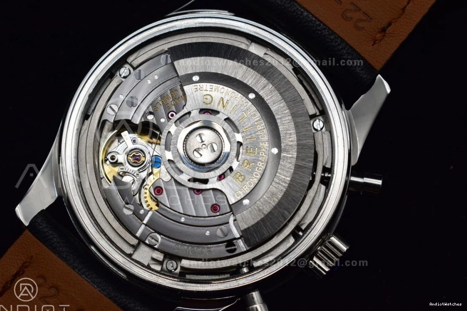 on Bracelet Navitimer 43mm BLS Black Edition 1 916 SS A Best Popular Dial Leather 1:1 0427